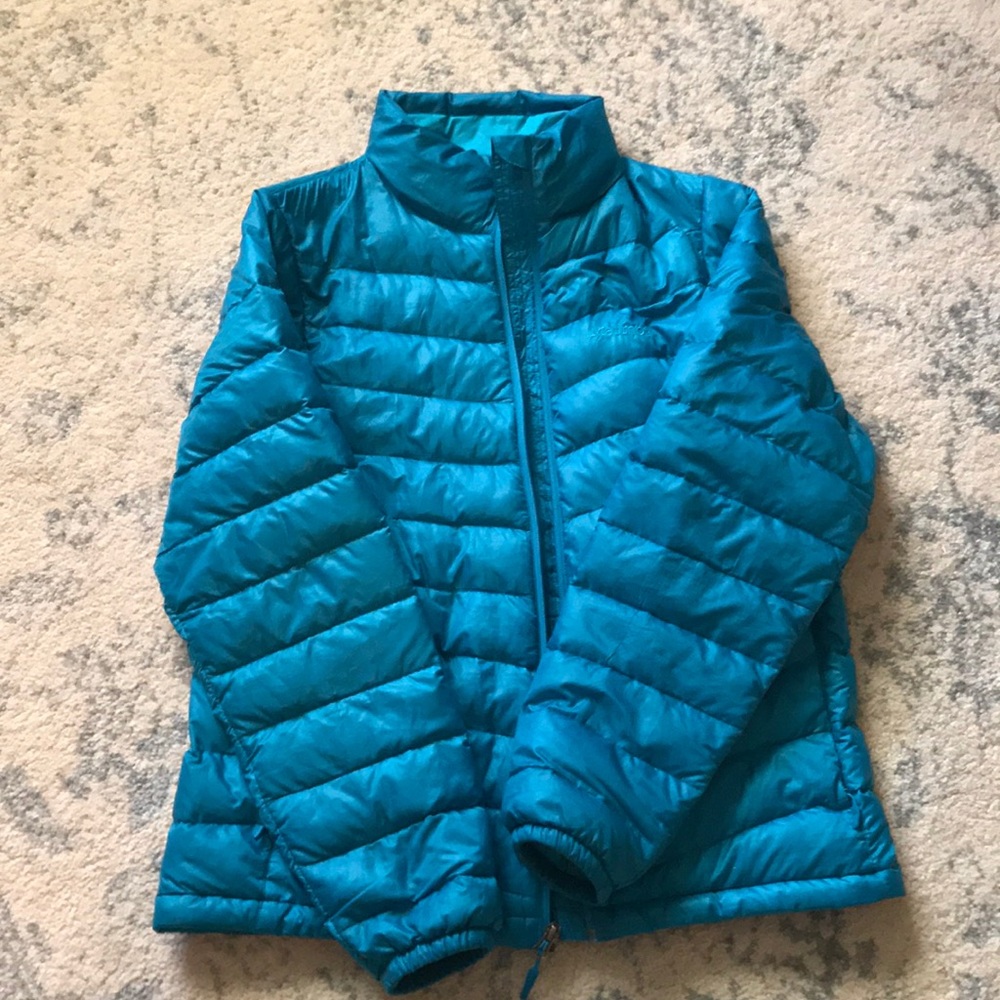 Women’s Blue Marmot Down Puffer Coat